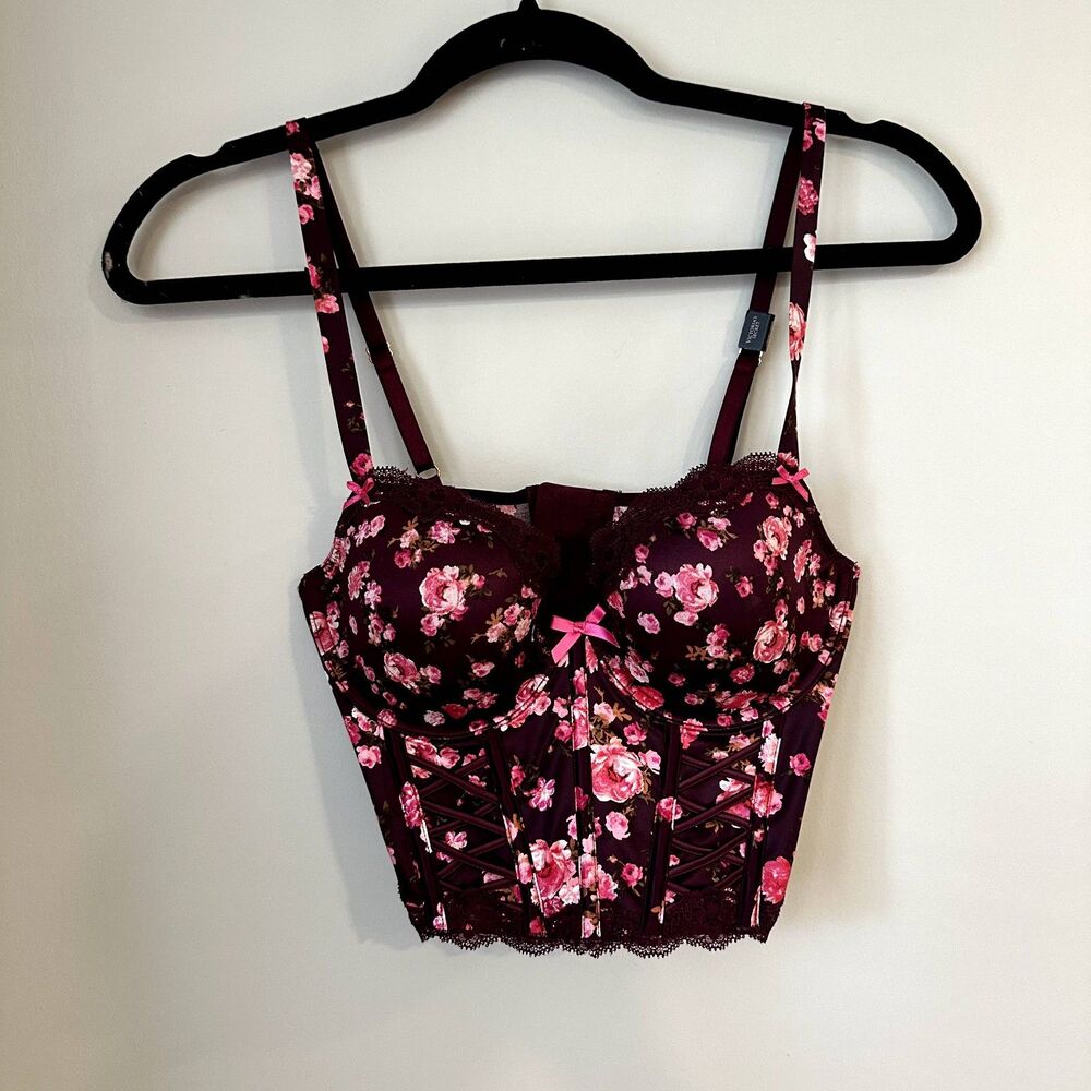 NWT Victoria's Secret Dream Angels Floral Bustier Corset Top - 34C